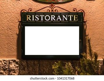 Italian Resturant Outside Menu Mockup