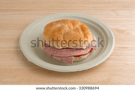 Similar – Image, Stock Photo Meat Cheese Cheese II