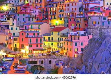 Italian sea village Manarola in Cinque Terre