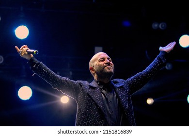 The Italian Singer Giuliano Sangiorgi Sings At The Concert On May 1st In Taranto, Puglia, Italy - 01.05.2022