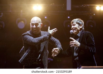 The Italian Singers Giuliano Sangiorgi And Gianni Morandi Sing At The 1st May Concert In Taranto, Puglia, Italy - 01.05.2022