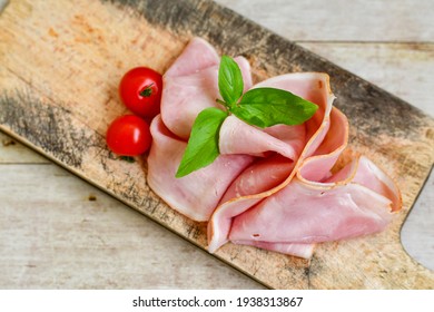 Italian  Snack With Italian    Ham , Provolone Cheese   And   Fresh Cherry Tomatoes