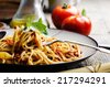fork with spaghetti bolognese