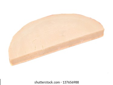 Italian Spicy Provolone Cheese  On White Background