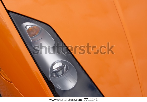 Italian sports car in\
orange