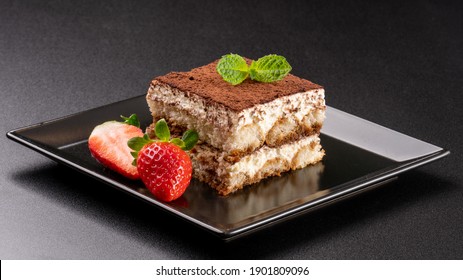 Italian Tiramisu With Strawberry And Mint