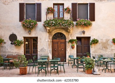 Italian Trattoria (tavern), Pienza, Tuscany, Italy