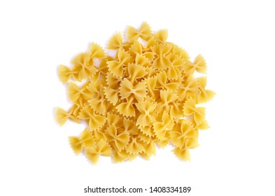 Italian uncooked pasta. Raw farfalle. Healthy food. Italian dishes. - Powered by Shutterstock