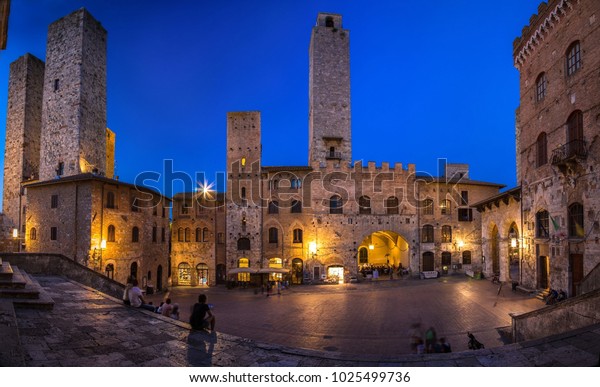 Italy Beauty Square Towers San Gimignano Stock Photo 1025499736 ...