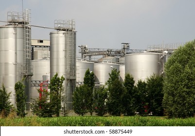 Italy: Biodiesel Production. Refining And Transesterification Plant, A Process Wherein Vegetable Oils Extracted In The Plant Are Turned Into Biodiesel.