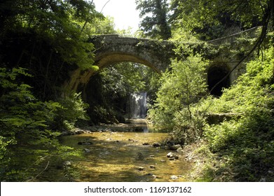Italy Campania montella la lavandaia bridge - Shutterstock ID 1169137162