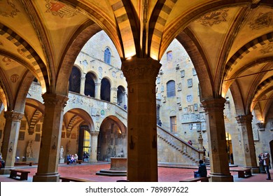 Italy, Florence, January 2018
Bargello National Museum In Florence Built In 1255. Today It Is One Of The Most Famous Florentine Museums Which Boasts Important Works Of Art In Its Collection