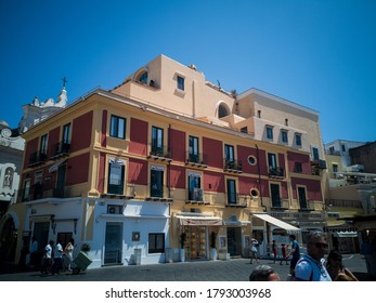 Italy, June 2020 - Colarato Palace Adjacent To The Square Of Capri