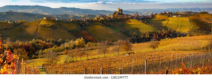 Italy Landscape Piedmont Vineyard Unesco Heritage