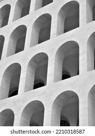 Italy, Lazio, Rome - 2013  March 17th - Facade Of Palazzo Della Civiltà Italiana (Italian Civilization Palace In Italian), EUR District