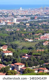 Italy Livorno City Harbor Panoramic