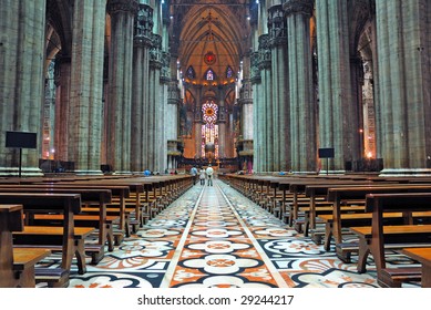 Italy, Milan Cathedral Interior.