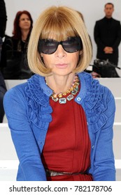 Italy - Milan Dicember 27,2017 - Anna Wintour  Posed Durin The Fashion Week