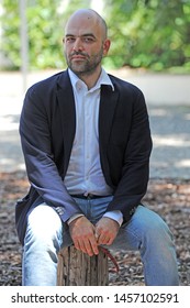 Italy , Milan - Roberto Saviano posed during a pubblic event