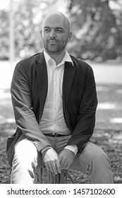 Italy , Milan - Roberto Saviano posed during a pubblic event