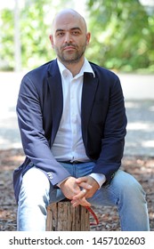 Italy , Milan - Roberto Saviano posed during a pubblic event