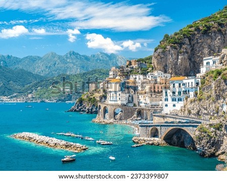 Italy mountain and coast view famous place to tourism