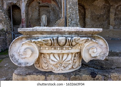 Italy, Naples, Baia, view and details of the archaeological area specialized in the spa treatments of the ancient Romans. - Shutterstock ID 1632663934
