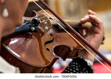 Italy, Naples, June 2017 - Violinist Playing In A Concert