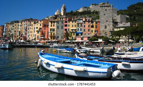 Italy, Porto Venere - July 01 2020: Porto Venere, on the Ligurian coast of Italy in the province of La Spezia