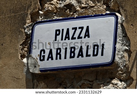 Italy: Road signal ( Garibaldi Square).