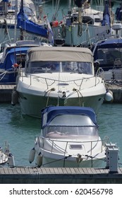 Italy, Sicily, Mediterranean sea, Marina di Ragusa; 13 April 2017, luxury yachts in the port - EDITORIAL - Shutterstock ID 620456798