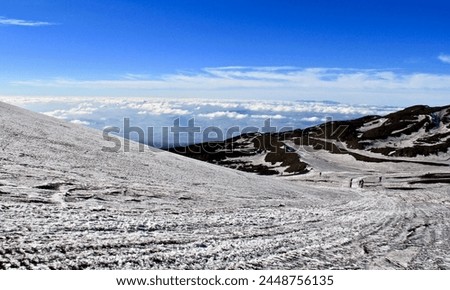 Italy Sicily mount Etna ski resort before the snow arrives