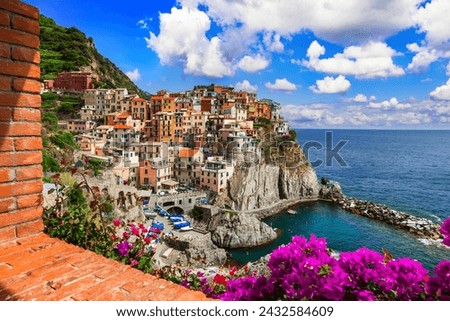 Similar – Image, Stock Photo Cinque Terre Village Coast