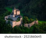 Italy, Trentino-Alto Adige, Sterzing - Reifenstein Castle Tasso gothic medieval architecture, idyllic panorama forest fortress Italian landscape