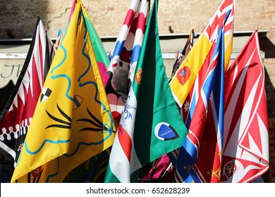 Italy, Tuscany: Palio Di Siena Flags.