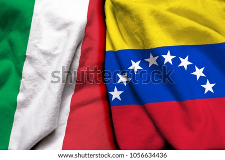 Italy and Venezuela flag together