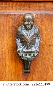 Italy, Venice. Antique Bronze Figure As Door Knocker