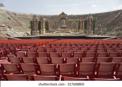   Italy. Veronese amphitheater (Arena di Verona). It is the antique amphitheater, the third by the size constructed during an era of Ancient Rome, and one of the most well remained.