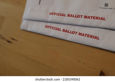 Itasca County, Minnesota, USA - July 28, 2022: Voting instructions accompany ballots in official 2022 election paperwork Managed by the United States Postal Service. 2I9A2304