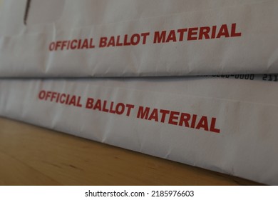 Itasca County, Minnesota, USA - July 28, 2022: Voting instructions accompany ballots in official 2022 election paperwork Managed by the United States Postal Service. 2I9A2308