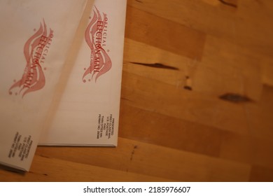Itasca County, Minnesota, USA - July 28, 2022: Voting instructions accompany ballots in official 2022 election paperwork Managed by the United States Postal Service. 2I9A2292