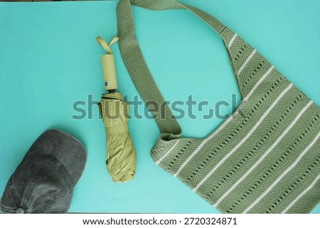 Items on a table ready for a day out in sunny weather