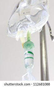 Iv Bag Hanging On A Metal Pole