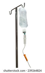 Iv Bag Hanging On A Metal Pole