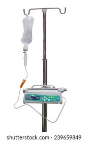 Iv Bag Hanging On A Metal Pole