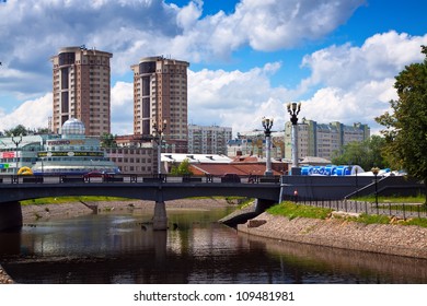 IVANOVO, RUSSIA - JUNE 27: View Of Ivanovo Along River Uvod On June 27, 2012 In Ivanovo, Russia. Ivanovo City Known As Center Of Textile Industry From 1561. Population: 409,277 (2010 Census)