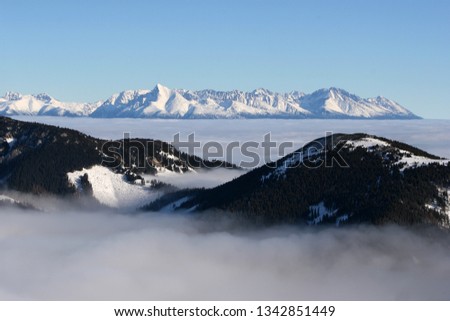 Iversion in Low Tatras Krivan blue sky Stock photo © 