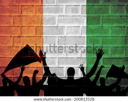 Ivory Coast Flag background