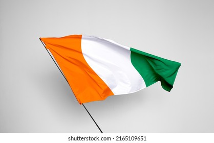 Ivory Coast flag isolated on white background with clipping path. flag symbols of Ivory Coast. flag frame with empty space for your text. - Shutterstock ID 2165109651