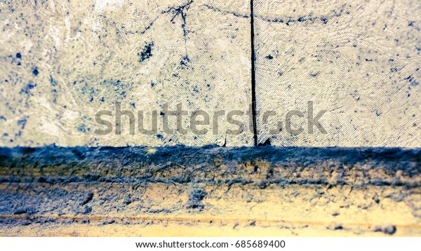 Ivory Yellow Wall Big Spider Web Stock Photo Edit Now 685689400